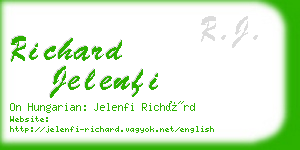 richard jelenfi business card